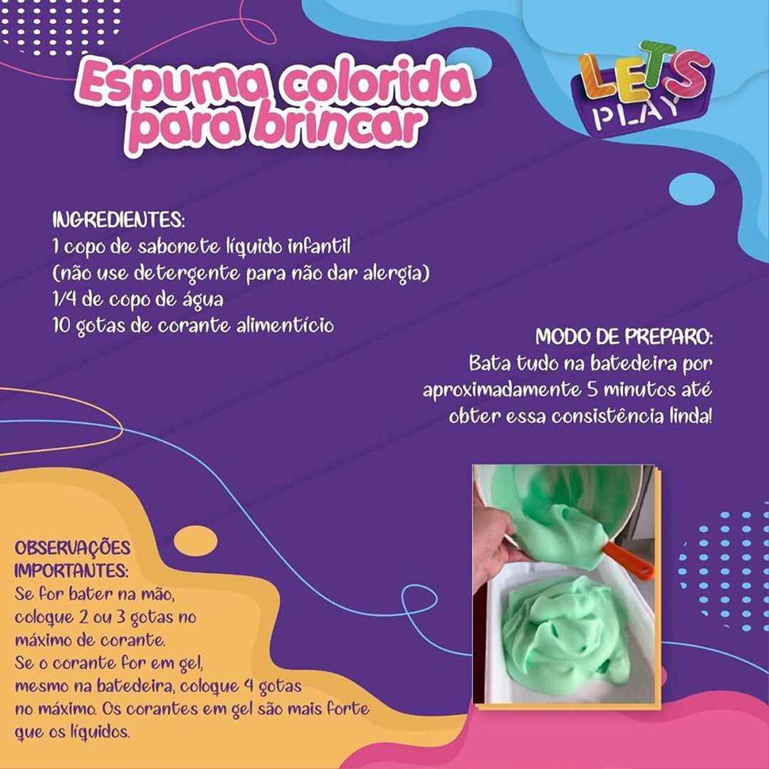 FAZENDO SLIME COM ESPUMAS COLORIDAS