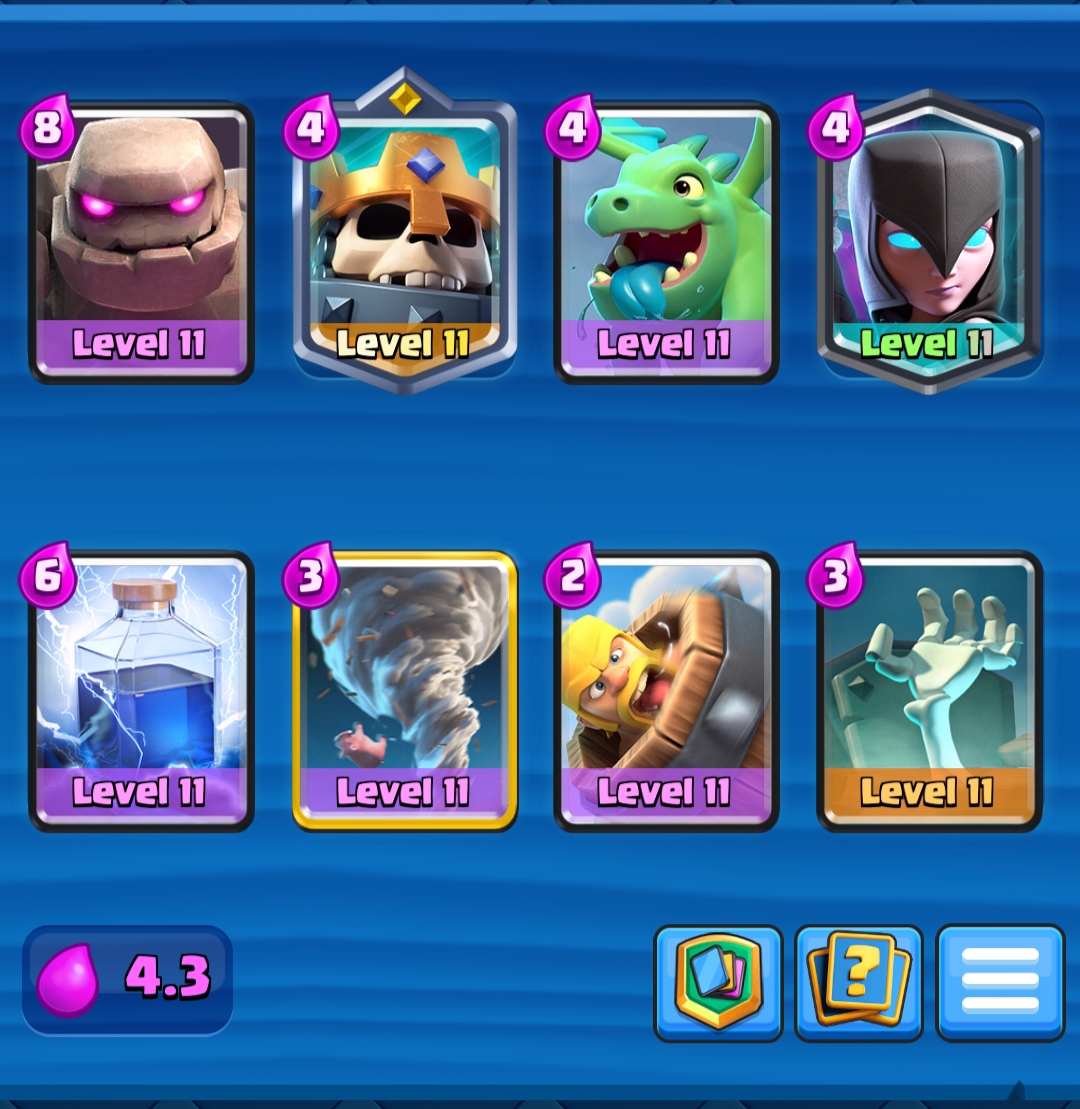 Epikion | Golem Lightning Skeleton King Deck