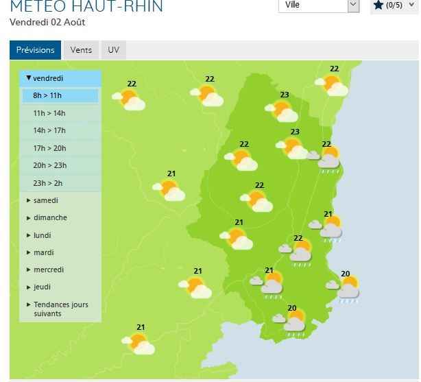 appli meteo france comparatif temps